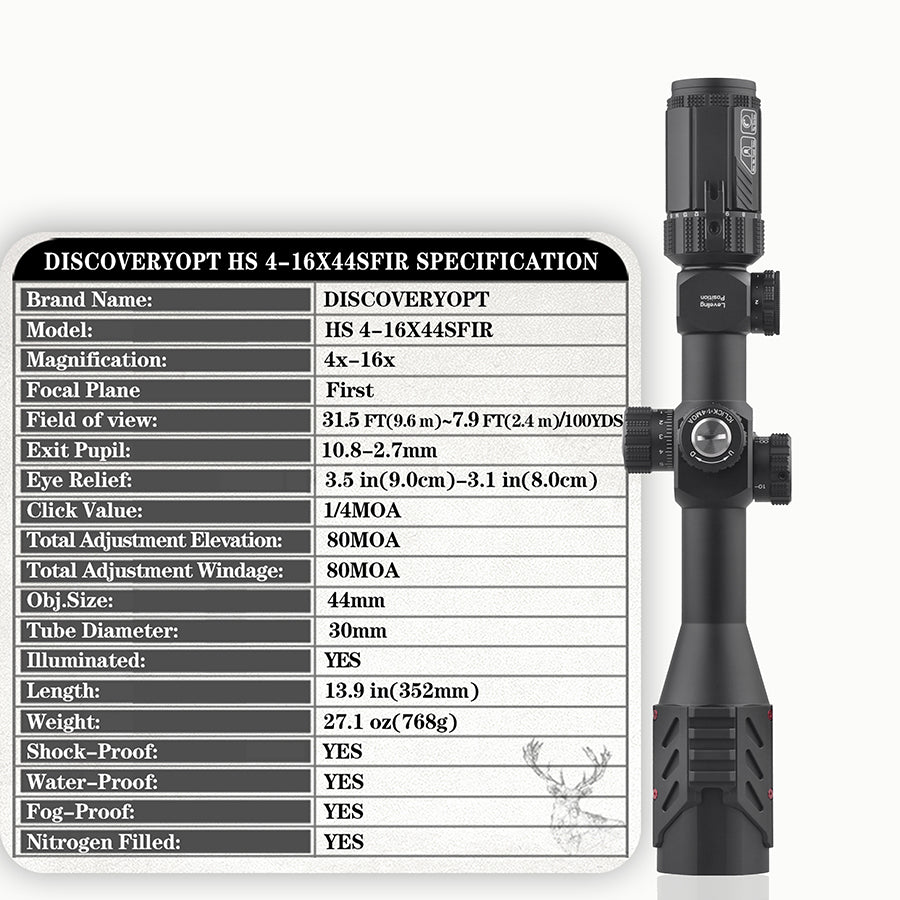 Mira Telescópica Discovery HS 4-16x44 SFIR FFP