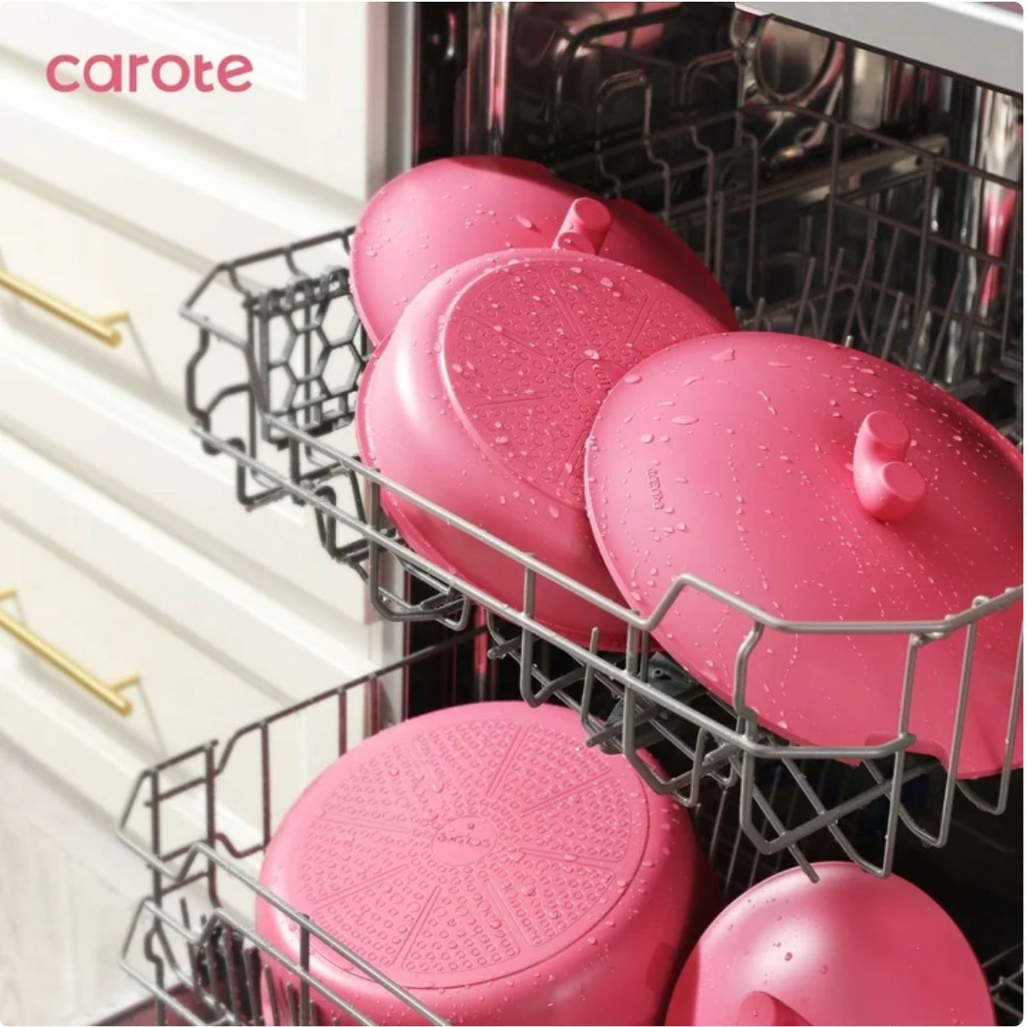 Bateria De Cocina Carote Detachable Pro Antiadherente 24 Pcs