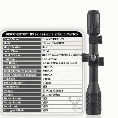 Mira Telescópica Discovery HS 4-16x44 SFIR FFP