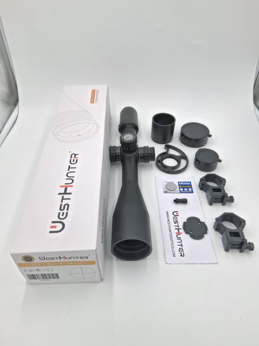 Mira Telescópica WestHunter HD Fiber 6-24x50i