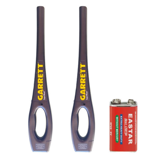 Kit 2 Detector De Metales Garret 360 Super Wand + Batería