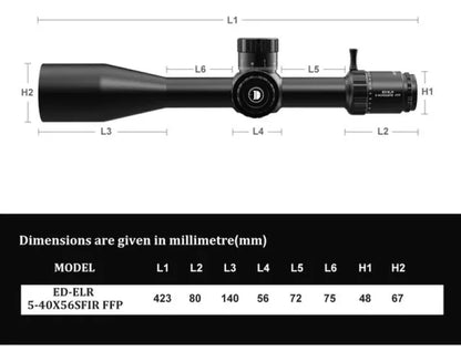 Mira Telescópica Discovery ED-ELR GEN II 5-40x56 SFIR FFP-Z
