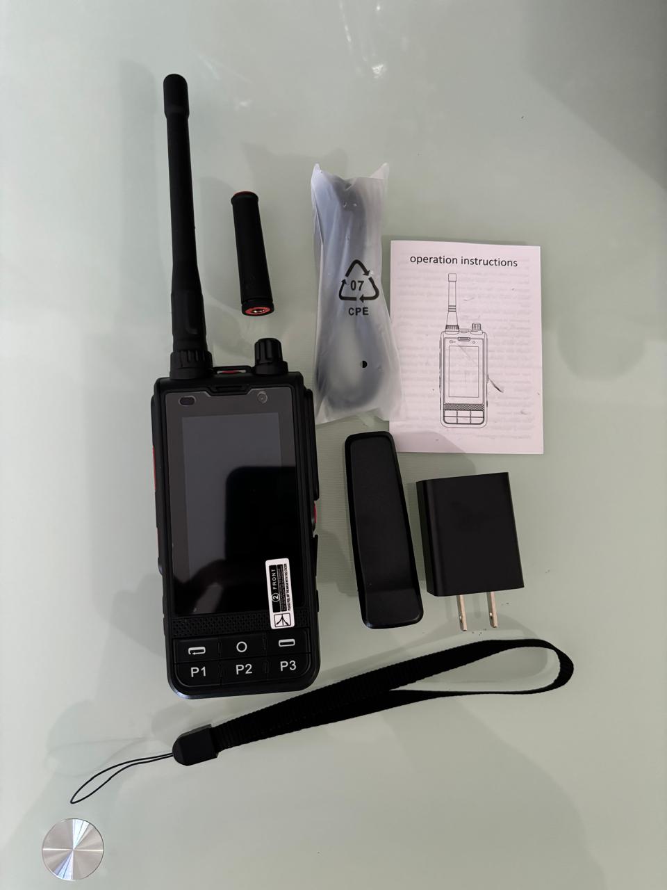 Microfono PTT Anysecu W6/W6PLUS, 4G, Per Radio Di Rete Zello, Con Cancellazione Rumore