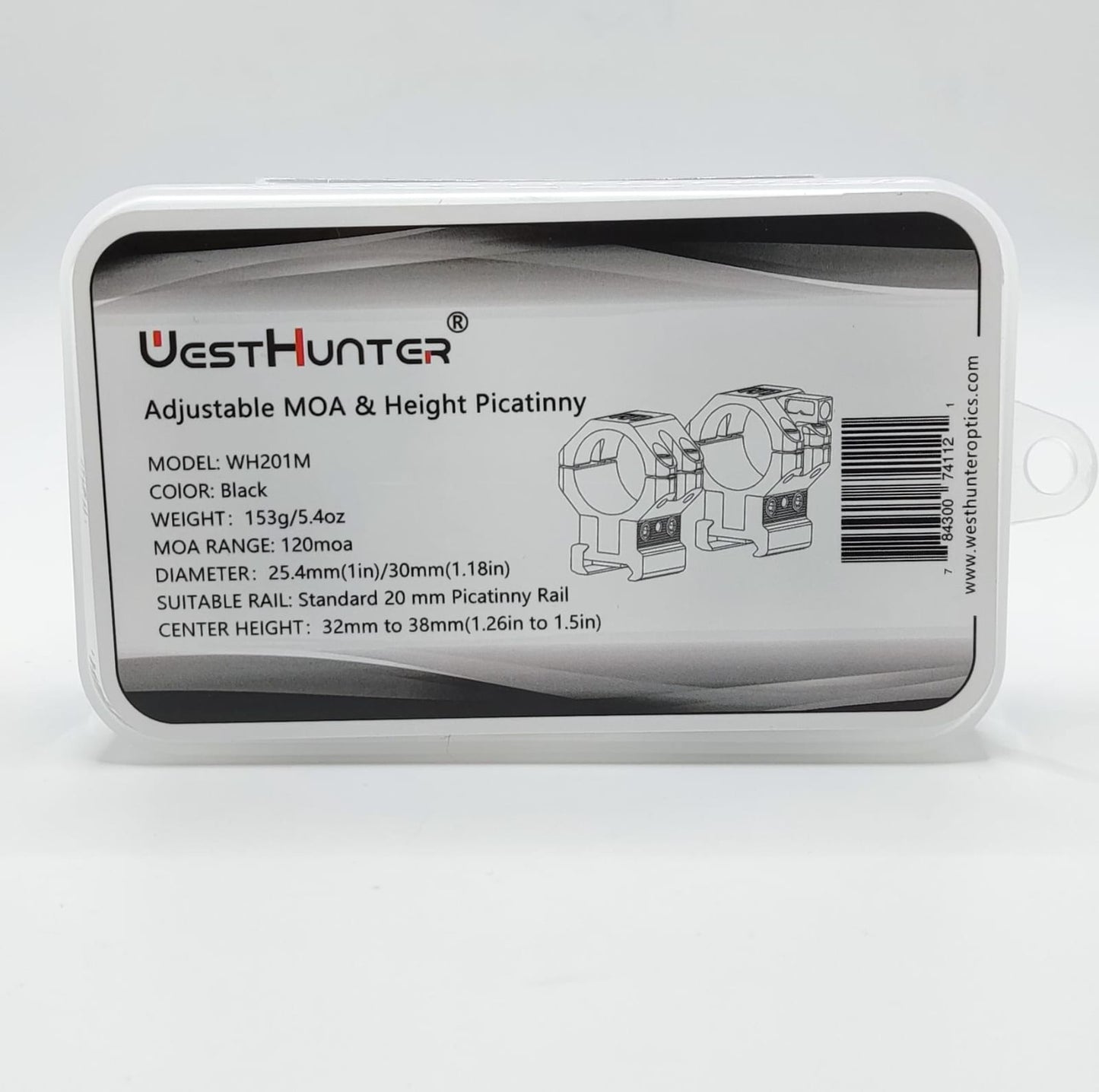 Anillas Westhunter Mira Telescópica, Ajustables De Altura MOA