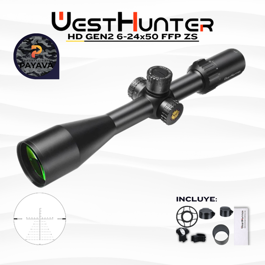 Mira Telescópica WestHunter HD GEN2 6-24x50 FFP ZS