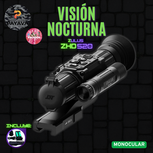 Zulus HD520x Binocular de visión nocturna digital profesional