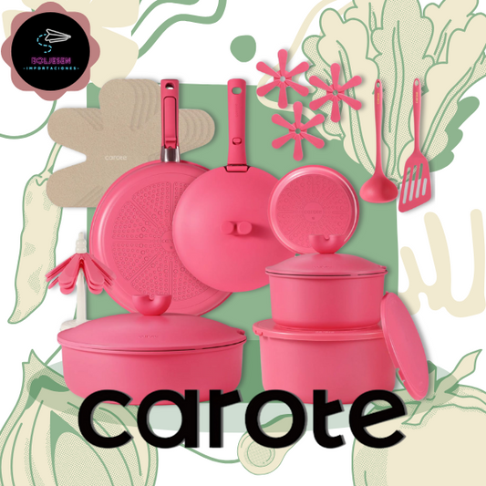 Bateria De Cocina Carote Detachable Pro Antiadherente 24 Pcs