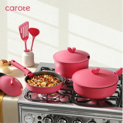 Bateria De Cocina Carote Detachable Pro Antiadherente 24 Pcs