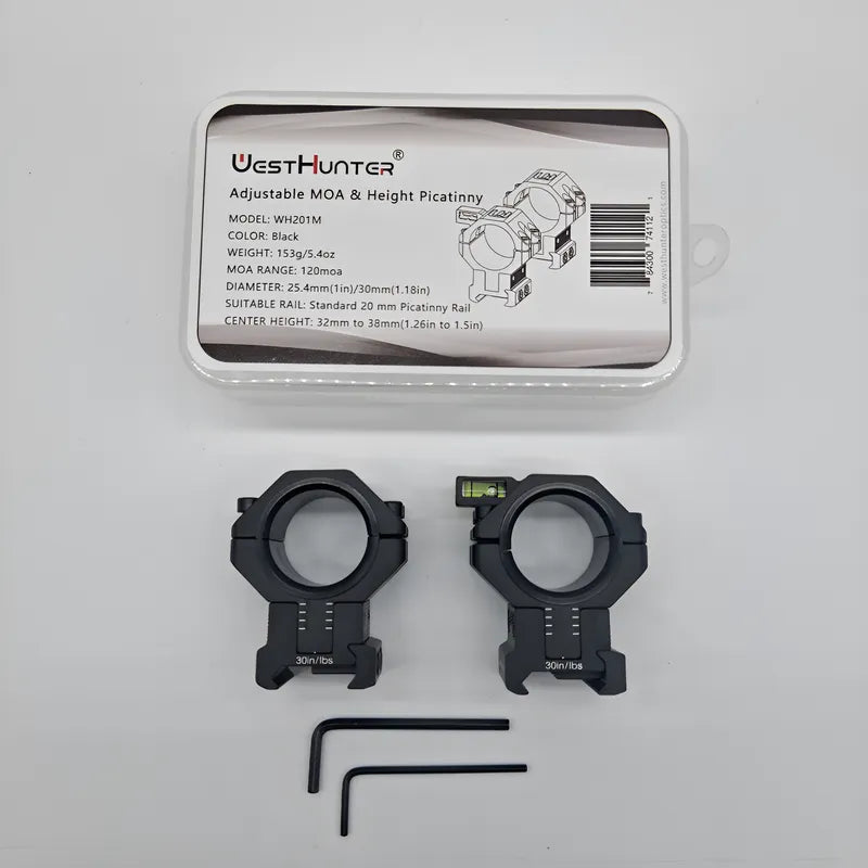 Anillas Westhunter Mira Telescópica, Ajustables De Altura MOA